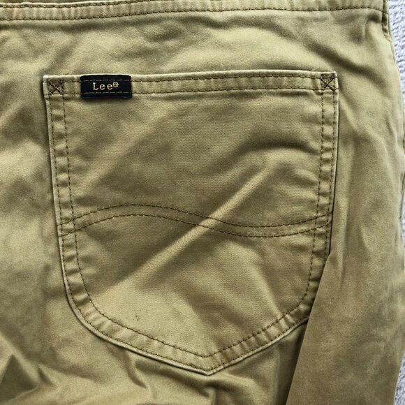 Lee Mens Pants Size 29x32 Hemmed Extreme Motion Khaki Casual Straight Tapered Po - Picture 10 of 13